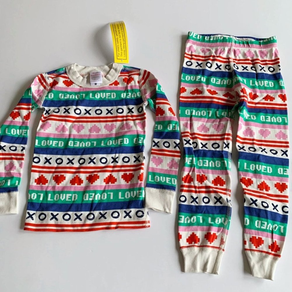 NWT Hanna Andersson Girl Valentines Pajama 4T 100 Cm